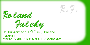 roland fuleky business card